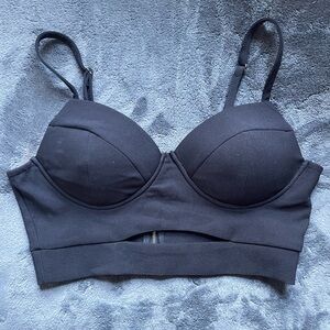 Black Windsor zipped back going out top